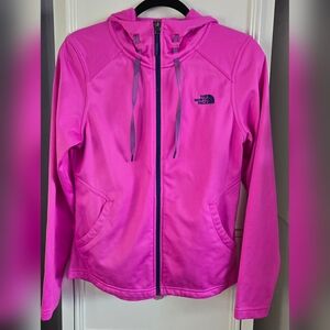 The North Face Pink Zip Up Hoodie Size S